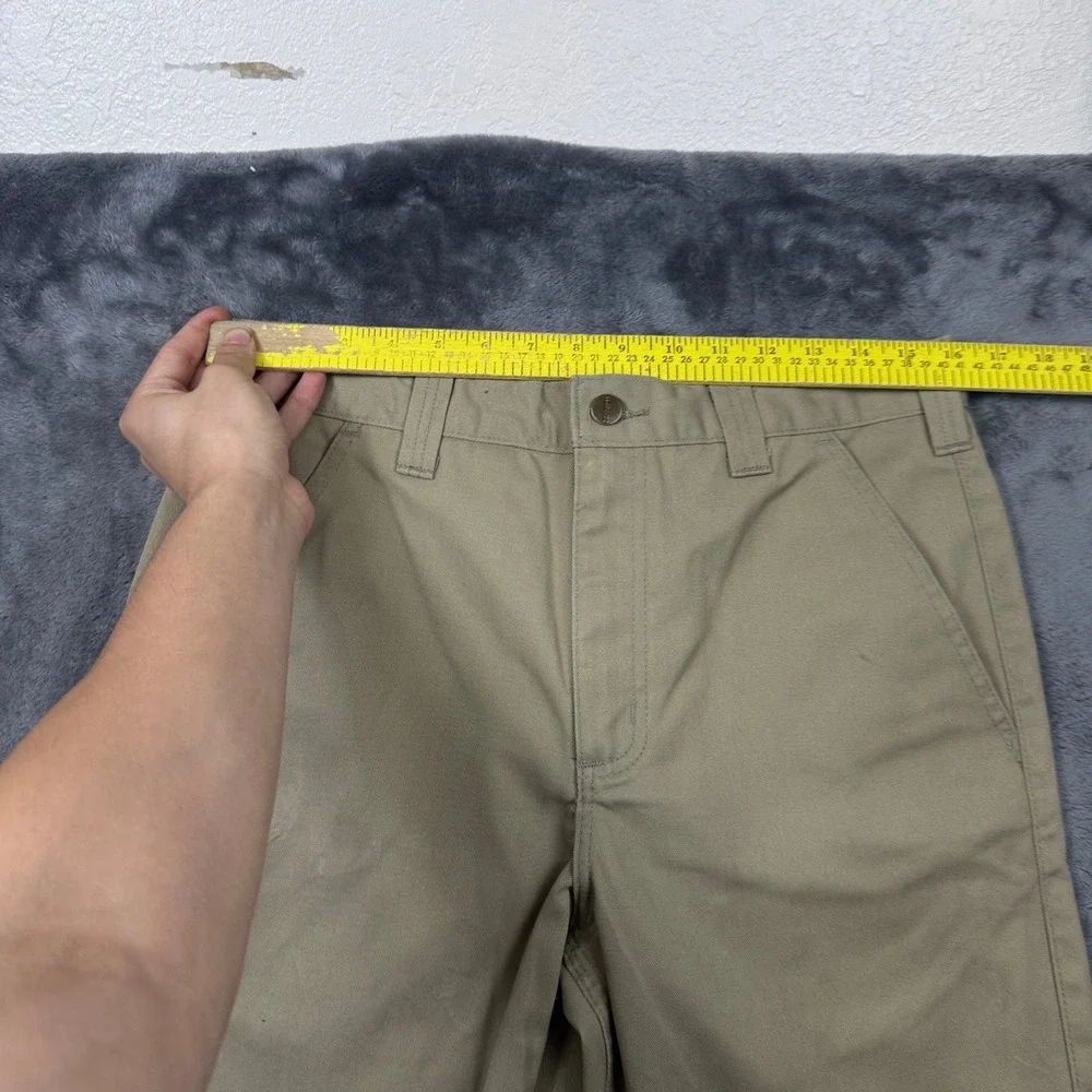Carhartt Khaki Work Pants Mens 30x30 Tan Good Twill Straight Leg Chinos 9465